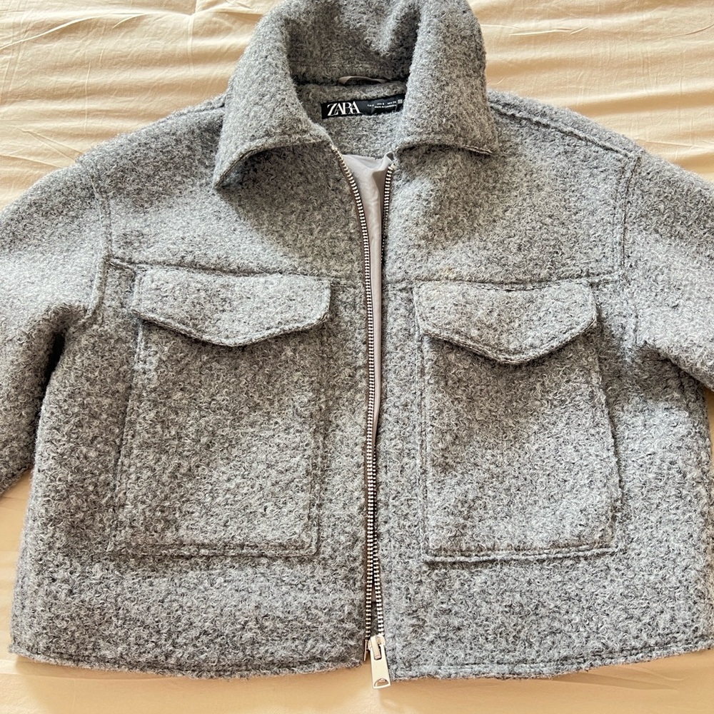 Zara Gray Wool Jacket